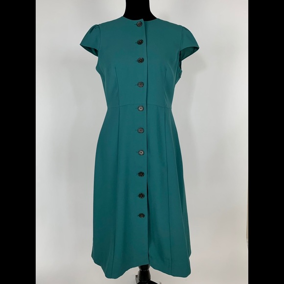 J. Crew Dresses Jcrew Tall Buttonfront Capsleeve Midi Dress 8 T